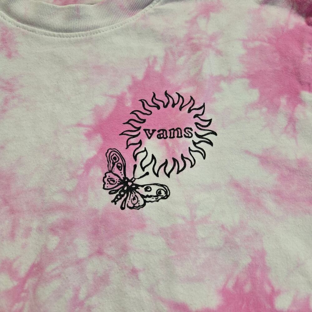 Vans Far Future Pink Tie-dye Wash Long Sleeve T-shirt Size XS New Preppy - Picture 2 of 9